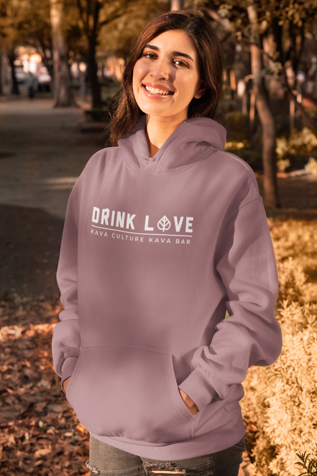 Drink Love Hoodie – Mauve Edition | Kava Culture Kava Bar